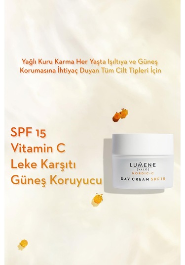 Lumene Day Cream SPF15 Vitamin C Aydınlatıcı & Leke Karşıtı Gündüz Bakım Kremi 50 ML