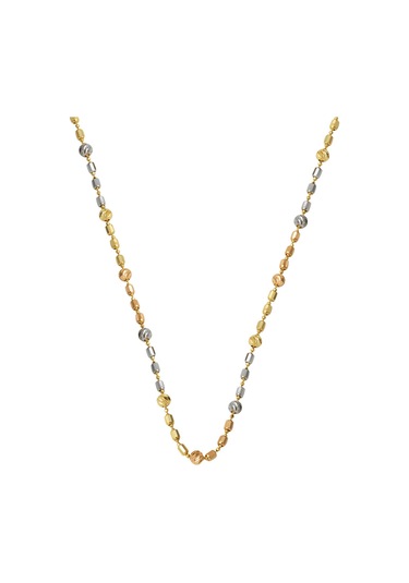 Bilezikci  Üç Renkli Dorikalı 14 Ayar Altın Kolye Sarı Altın