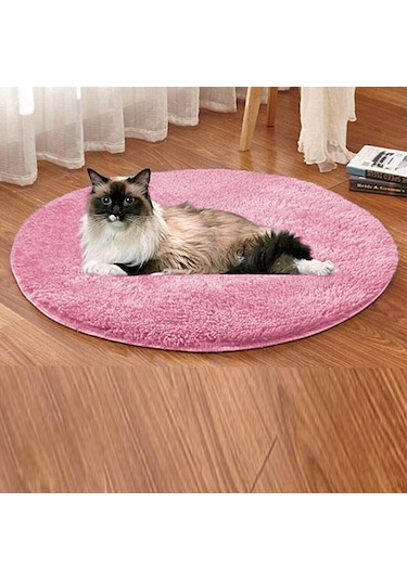 Bundera Ares Peluş Kedi Minderi 50 x 50 CM Pembe
