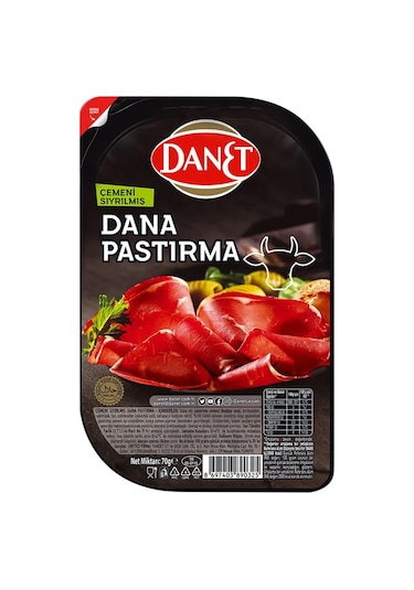 Danet Dana Pastırma Çemeni Sıyrılmış Dilimli 3 x 70 G