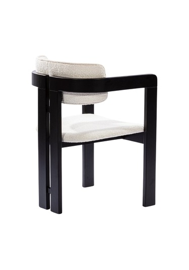 Narvik İskandinav Still T Model Ahşap Sandalye Siyah - Beyaz