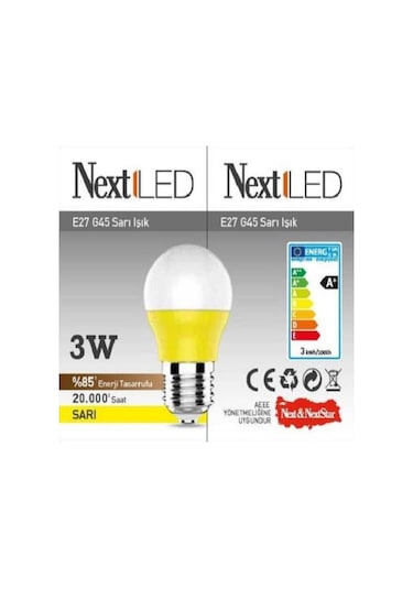 Nextled 3W Sarı Renk Gece Lambası Sarı