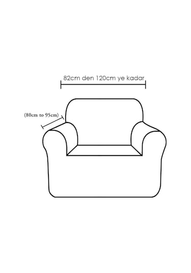 Streç Lastikli Berjer 1 Kişilik Kanepe Çekyat Örtüsü Lastikli Koltuk Örtüsü Koltuk Kılıf Vizon