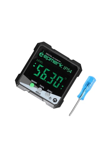 Lepmerk Ip54 4 90 Taşınabilir Dijital Eğim Ölçer Lcd Arka Yeşil