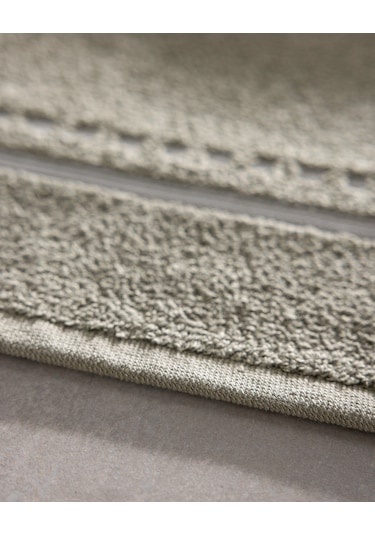 Madame Coco Angeline Pamuklu Ayak Havlusu - Haki - 50x80 Cm - Natural Koleksiyon Hvlu0000000248