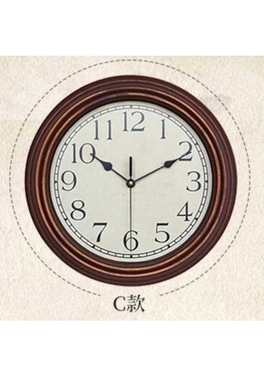 Trendooze Tasarım, Tarzı Şık Saati Retro Renkli Renki Lüks Kahve Duvar Çok Cm Avrupa Altın Ahşap 30 - Pd Çok Renki