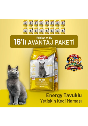 Tavuklu Yetişkin Kedi Maması - 16 Adet