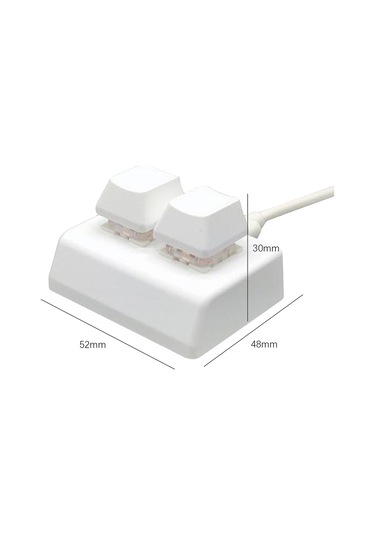 Suntek 2 Tuşlu Klavyesi, Type C Pc Programlama Makro Ses Beyaz