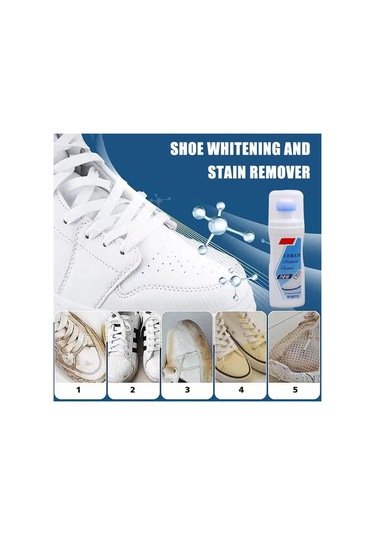 Monyee Ayakkabı Temizleyici Ve Beyazlatıcı Krem - Fırçalı, Deri-kanvas-uydu Lifleri İçin, Su Gerektirmeyen, Kalıcı Parlaklık Sağlar Beyaz