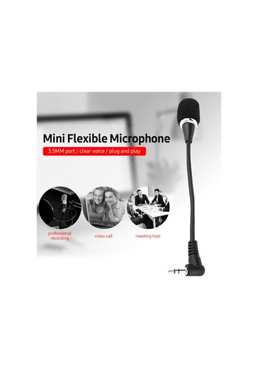 Reedark Profesyonel Mini Mikrofon - Esnek Boyunlu, 3.5mm Girişli, Yüksek Ses Kalitesi, Video & Kayıt İçin