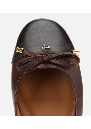 Hotiç Kadın Deri Kahverengi Fiyonk Detaylı Babet 01ayh313540a484 Kahverengi