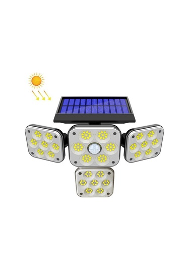 Sones Tg-ty051 4-baş Döndürülebilir Güneş Duvar Lambası Gövde Sensörü Açık Bahçe Su Geçirmez Koridor Bahçe Aydınlatması Sokak Lambası, Spec: 180 Led