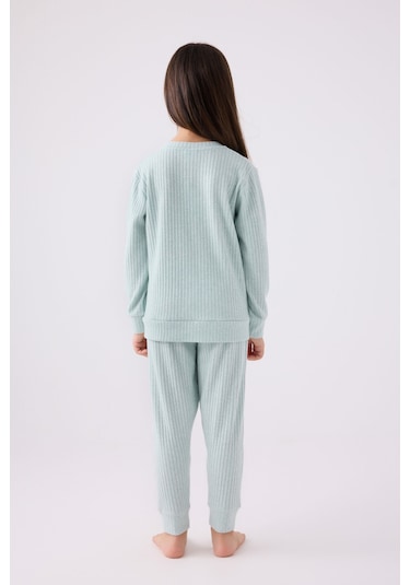 Rolypoly Kız Çocuk Mavi Pijama Takımı Mavi