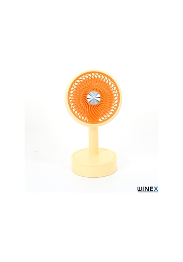 Winex Mini Taşınabilir Portatif Fan 3 Kademeli Vantilatör Sarı