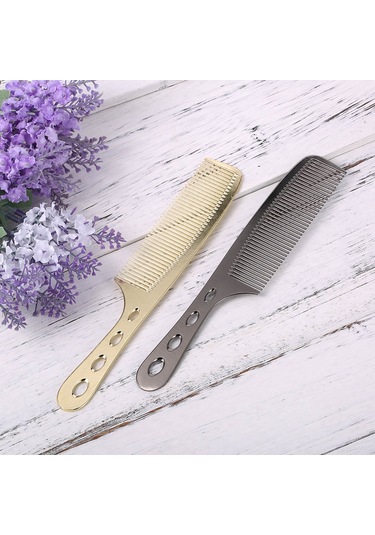 Vkemall Altın Paslanmaz Çelik Saç Tarzı, Uzun Ergonomik Kollü Profesyonel Salonda Kullanıma Uygun, Saç Telli Masaj Ve Büyümeyi Teşvik Eden Dayanıklı Saç Tarı