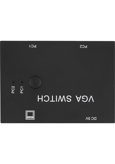 Mufunye 2 Giriş 1 Çıkış Vga Anahtarı - Bilgisayarlar Arası Monitör Paylaşımı - Manuel Tuş İle Geçiş - 1920x1440 Çözünürlük - Plug & Play