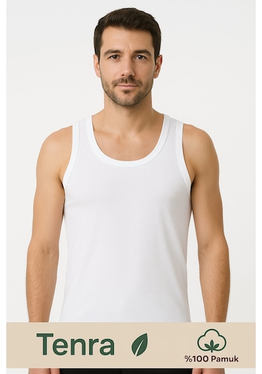 Beyaz Askılı Erkek Atlet Avantajlı Paket 3 Adet %100 Pamuk Beyaz