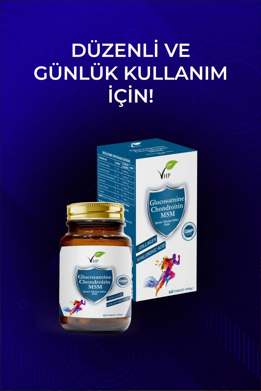 Vhp Glukozamin Kondroitin Msm Tablet 60 Adet