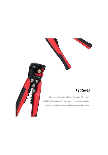 Symbee Profesyonel Kablo Soyma Ve Sıkma Pensesi + 700 Adet Yalıtımlı Terminal Seti - Kırmızı