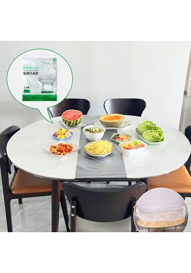 Suntek 10x Tek Kullanımlık Masa Örtüsü Kaymaz Çap-1,6-m Temizlemek