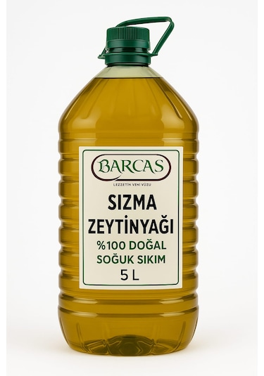 Barcas 5 Lt %100 Doğal Soğuk Sıkım Sızma Zeytinyağ
