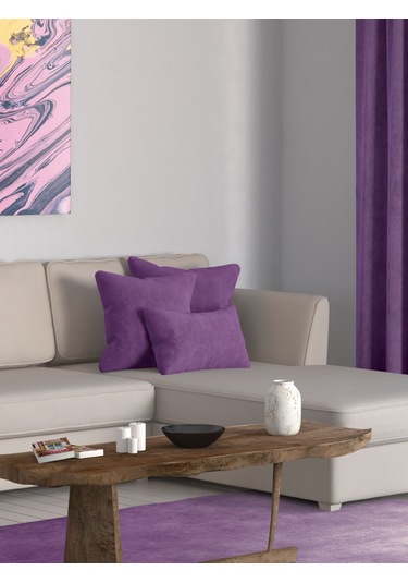 Br Perle Home Daily Series Menekşe Moru Rengi Kırlent Yastık Kılıfı Menekşe Moru