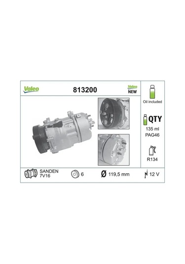 Skoda Octavia 1 Klima Kompresoru 1.6 2002-2005 Avu Bfq Valeo 813200