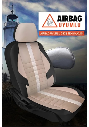 Mini Countryman F60 Cooper S 2.0 192 Hp All4 2018 Uyumlu Sinop Serisi Velur Kumaş Krem Oto Kılıfı Tam Set