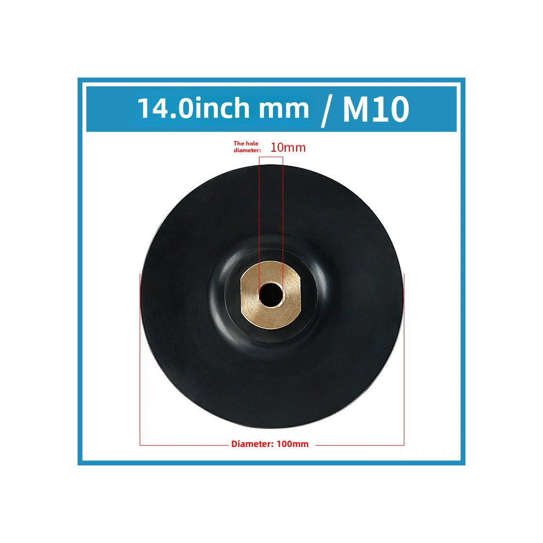 Skycity Esnek Kauçuk Uçlu Taş İşleme Aparatı - Evrensel Yapıştırıcı, Kendine Yapışkan Disk, M10 Delikli 4 İnç 10 Cm Zımpara Diski
