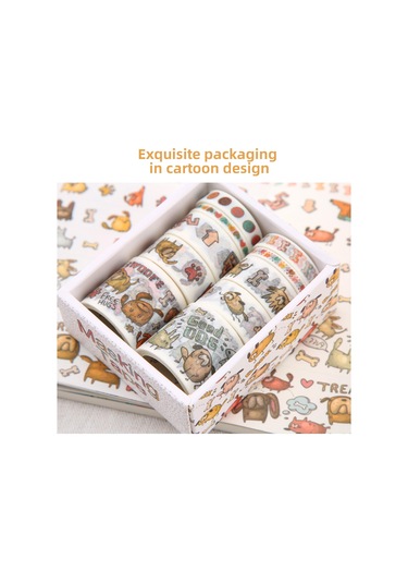 Springsun 10'lu Şirin Hayvan Washi Tape Seti - Renkli Dıy Bantlar, Kızlar İçin Günlük Planlayıcı & Hediye Paketleme