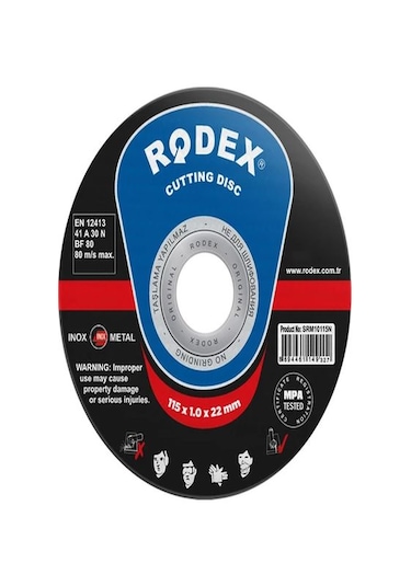 Rodex İnox 115x1x22 Kesici -100 Adet