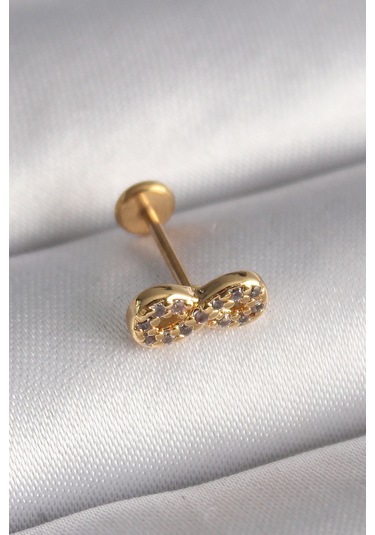 Forwhat Zarif Kadın İçin Golden Çelik Zirkonlu Sonsuzluk Tragus Piercing