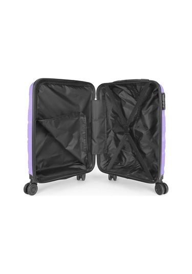 Wexta Wx-pp10 Dalgalı Lila Kabin Boy Polipropılen Valiz Lila
