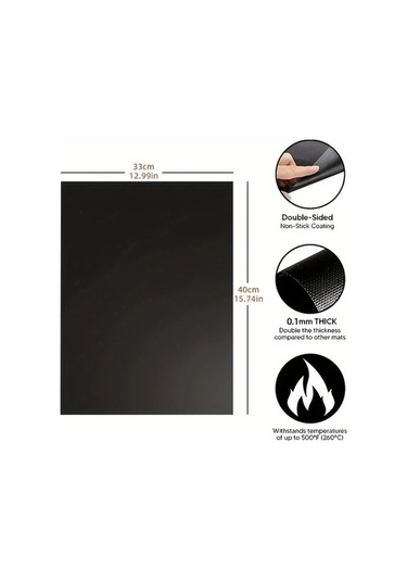 Trendooze 6li Paslanmaz Siyah Yapışmaz Fırın Izgara Tost Makinesi Fritöz Kağıdı Ev Yemekleri İçin