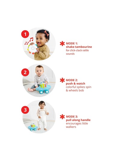 Skip Hop Explore And More Dinosaur 3'ü 1 Arada Bebek Müzikli Çekmeli Oyuncak
