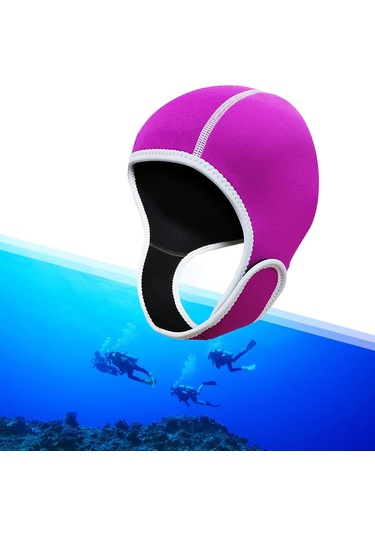 Suntek Scuba Diving Hood 2mm Neopren Dalış Wetsuit Kırmızı Kırmızı