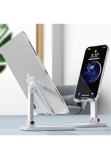 Cbtx Devıa Telefon Standı Ayarlanabilir Katlanabilir Masaüstü Telefon Tutucu Tabletler Cradle Dock - Siyah