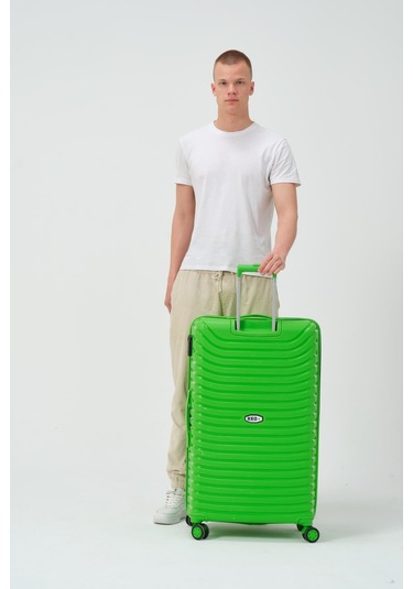 Keo-plus Yeşil Büyük Boy Silikon Kırılmaz Pp Valiz Yeşil