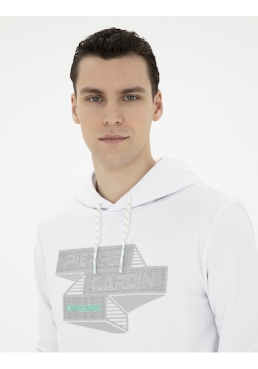 Pierre Cardin Erkek Beyaz Sweatshirt 50284176-vr013 Beyaz