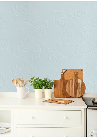 3d Duvar Paneli Boyanabilir Dekota 60x120 Cm / Yaprak Desenli 2'li Paket-1,44 M²