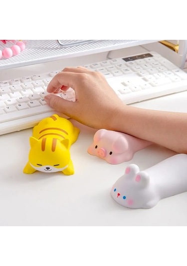 Ebitda Dekompresyon Hafızalı Köpük Mouse Pad, Tavşan Desenli Fare Bilek Yastığı, El Desteği, Kavisli Bel, Yumuşak Ve Rahat
