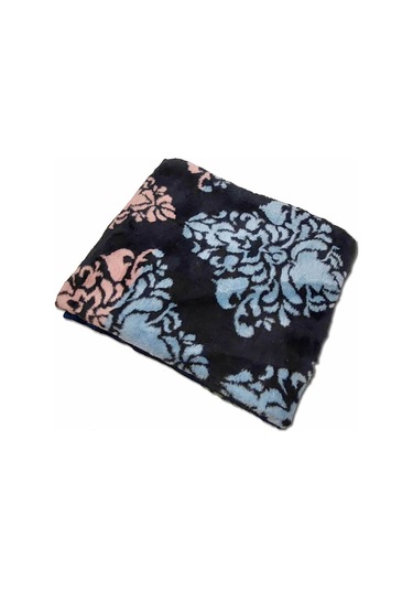 Algelsineve Sanatsal Çift Kişilik Peluş Battaniye Lacivert