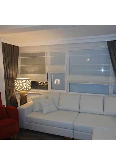 Katlamalı Keten Tül Stor Perde (444106741)