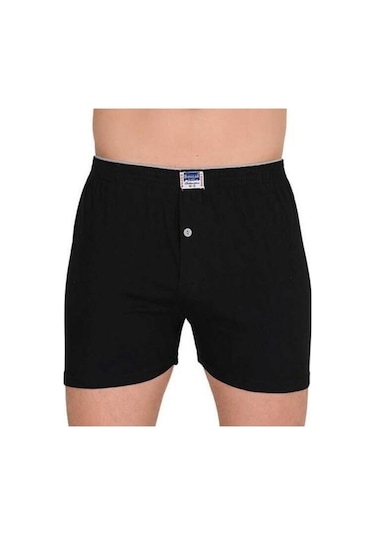 Berrak 1099 Düğmeli Erkek Boxer Penye 3'Lü
