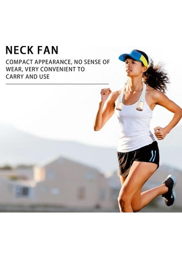 Yingfu Şarj Edilebilir Boyun Vantilatörü, Taşınabilir Hava Pembe Kişisel Vantilatör