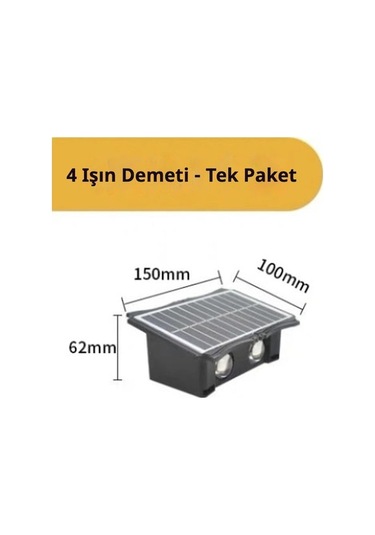Opulentliving Çift Taraflı Güneş Solar 2 Lambalı Bahçe Duvar Rgb Aydınlatması Su Geçirmez 4 İşın Altın Altın
