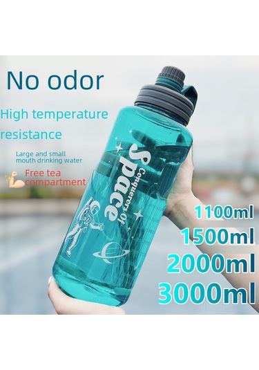 Mufunye 2000ml Starlit Mavi Spor Su Bardağı - Taşınabilir Outdoor Antreman Kamp Hiking Kullanıma Uygun Dayanıklı Plastik Matara Mavi