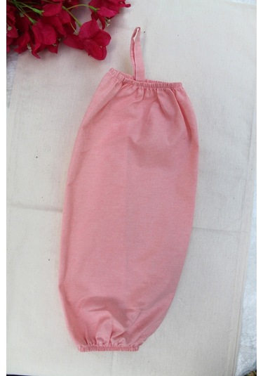 Emtory Home Pembe Çift Lastikli Keten Poşetlik Mutfak Düzenleyici