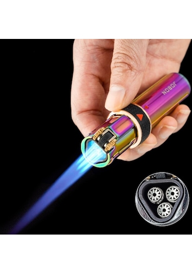 Jobon 3 Jet Torch Bütan Çakmak Gümüş
