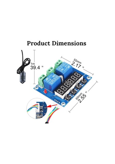 Termostat Sıcaklık Ve Nem Denetleyici Modül Xh-M452 Thr318